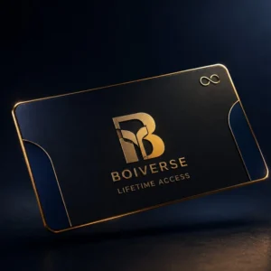 Boiverse Lifetime Access premium membership card for unlimited access to present and future digital books and learning resources.